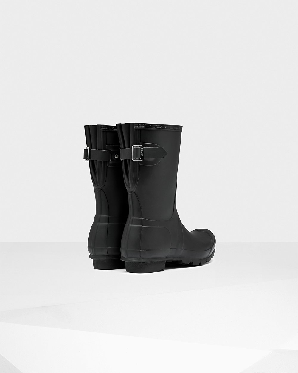 Galochas Curtas Hunter Feminina Pretas - Original Back Adjustable - 68THLGPKC